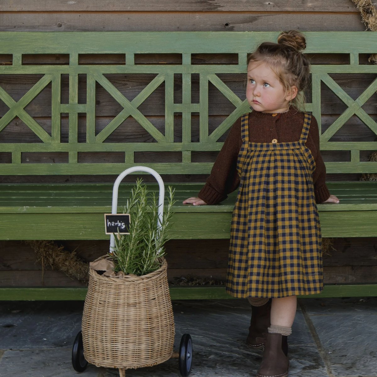 organic zoo]【LAST1！！】Blueberry Gingham Tribe S