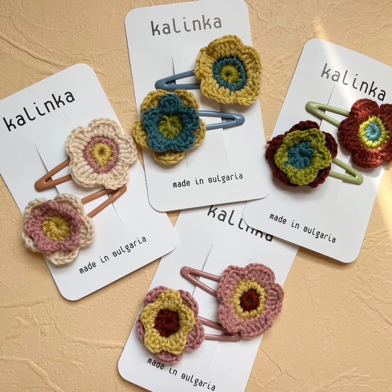 Kalinka]【LAST1！！】Flower Clip Set | Chestnut /
