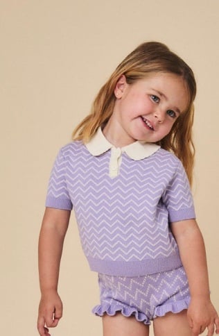 Birinit] Lilly Flower bloomer short | Purple |