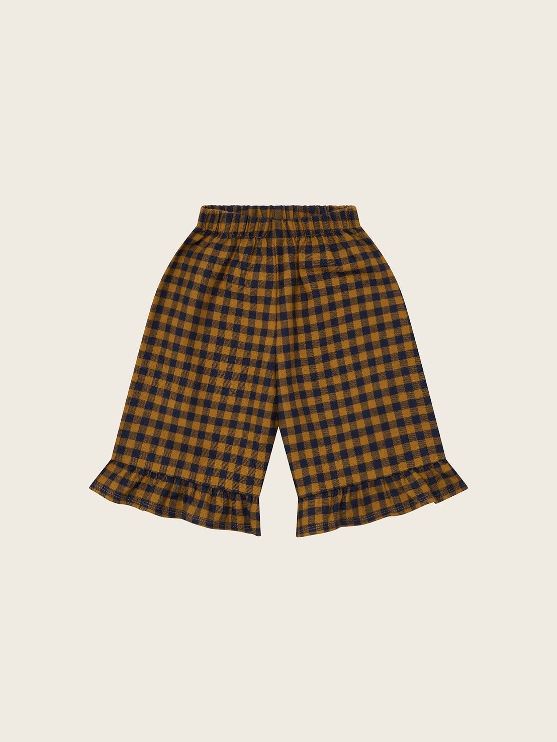 ORGANIC ZOO] Blueberry Gingham Frill Culotte
