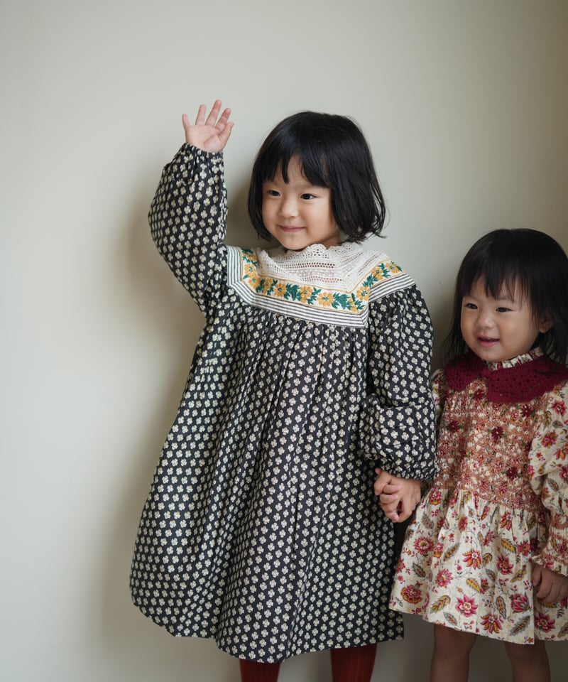 Bonjour Diary ワンピース　10y ワンピース Bonjour diary QUILTED COAT DRESS Vichy Kids Bonjour