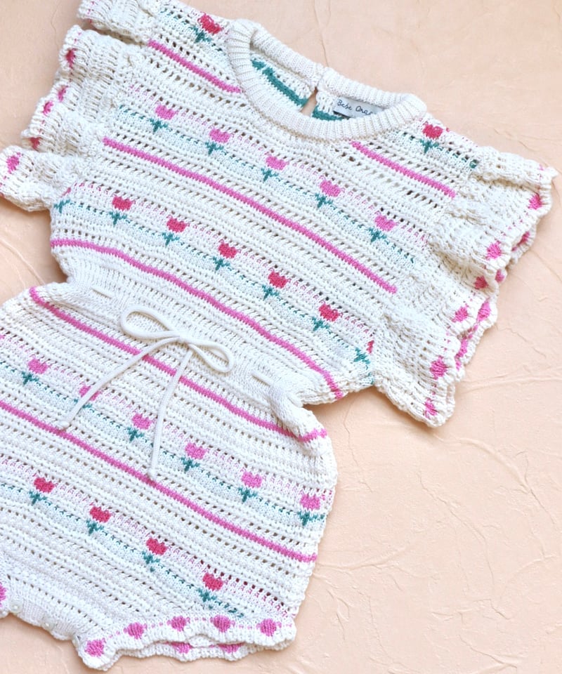 Bebe Organic] Paloma Romper | Tulip Crochet TL