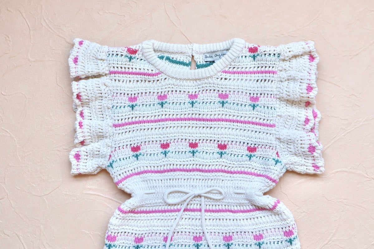 Bebe Organic] Paloma Romper | Tulip Crochet TL