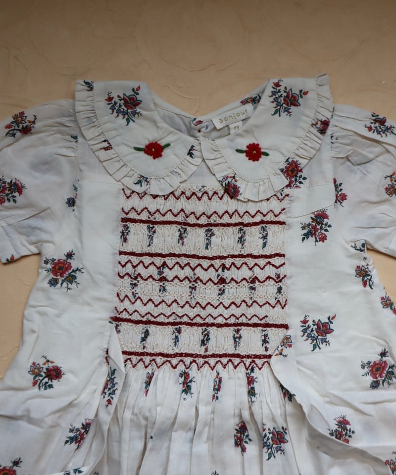 BONJOUR DIARY]【残りわずか！】Handsmock dress | Garden