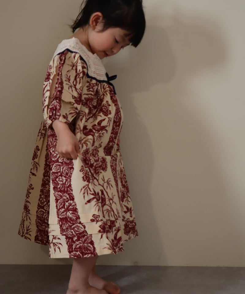 BONJOUR DIARY] Princess dress | Bird print- l