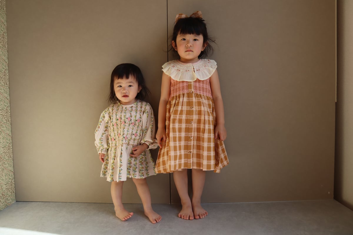 Bonjour Diary ワンピースとヘアクリップ　4y ワンピース bonjour diary 4y dress Rosa bloom BONJOUR DIARY