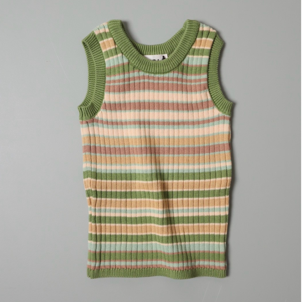 MABLI]【残りわずか！】SOLVA VEST | MEADOW STRIPE | Ron