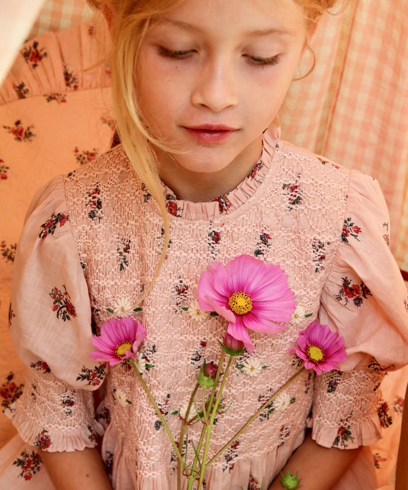 BONJOUR DIARY]【残りわずか！】Handsmocks blouse | Pink