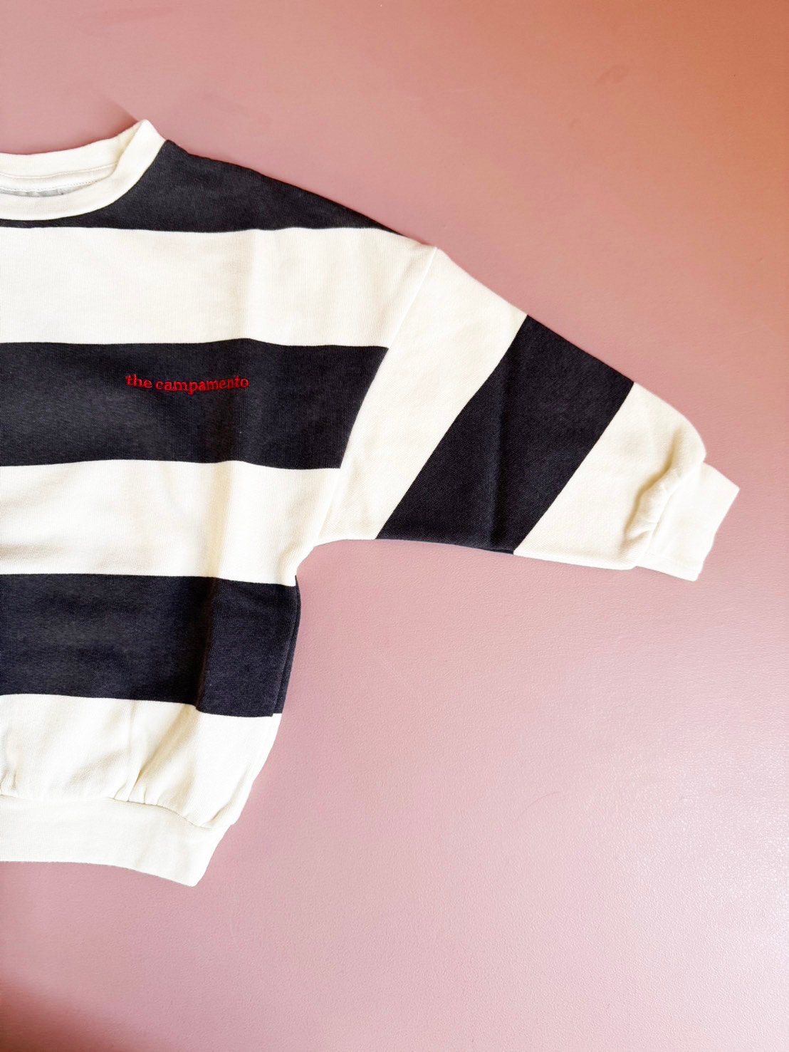 the campamento]【残りわずか！】GREY STRIPES SWEATSHIRT