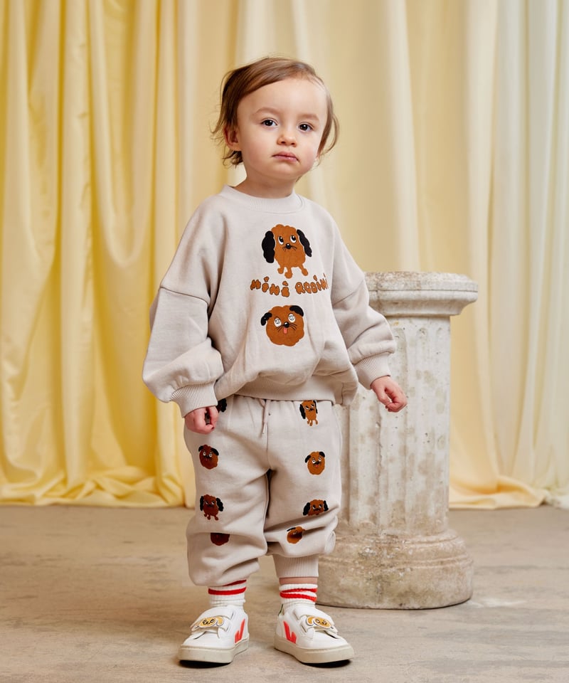 mini rodini] Doggies sp sweatshirt | Grey | Ro