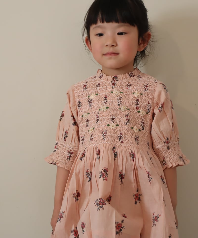 BONJOUR DIARY]【残りわずか！】Handsmocks blouse | Pink