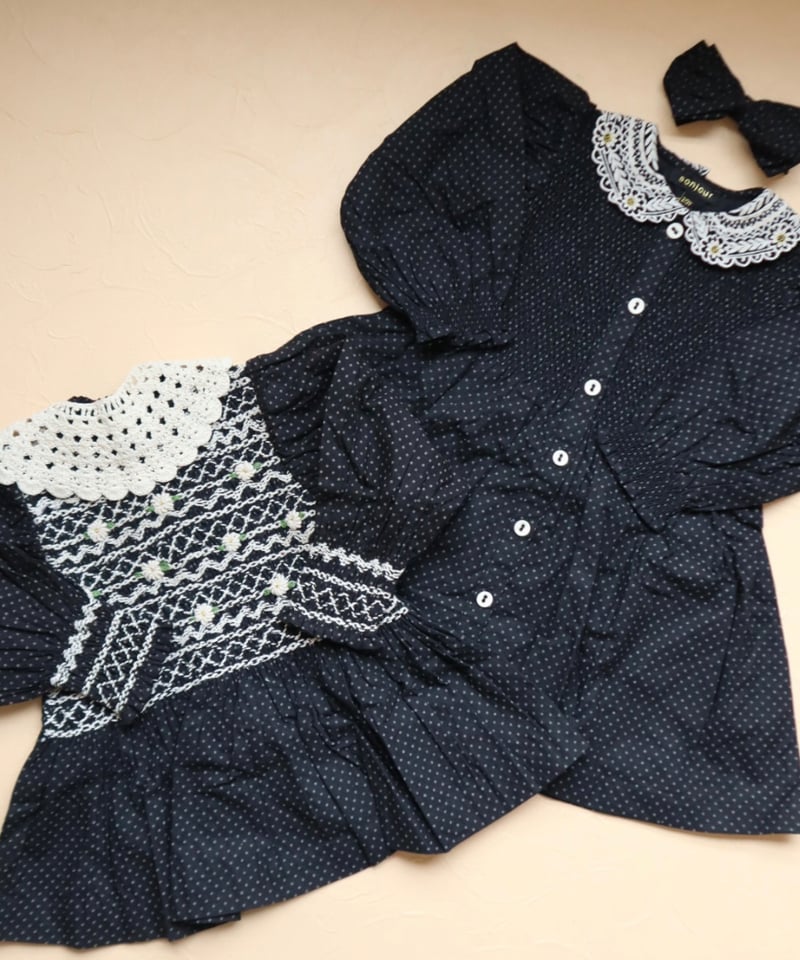 Bonjour Diary ワンピースとヘアクリップ　4y Bonjour Diary ワンピースとヘアクリップ 4y