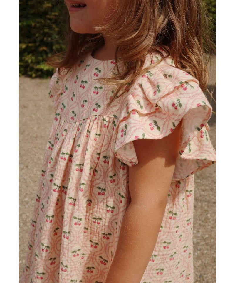 Konges Slojd] COCO DRESS GOTS | CHERRY PINK MO
