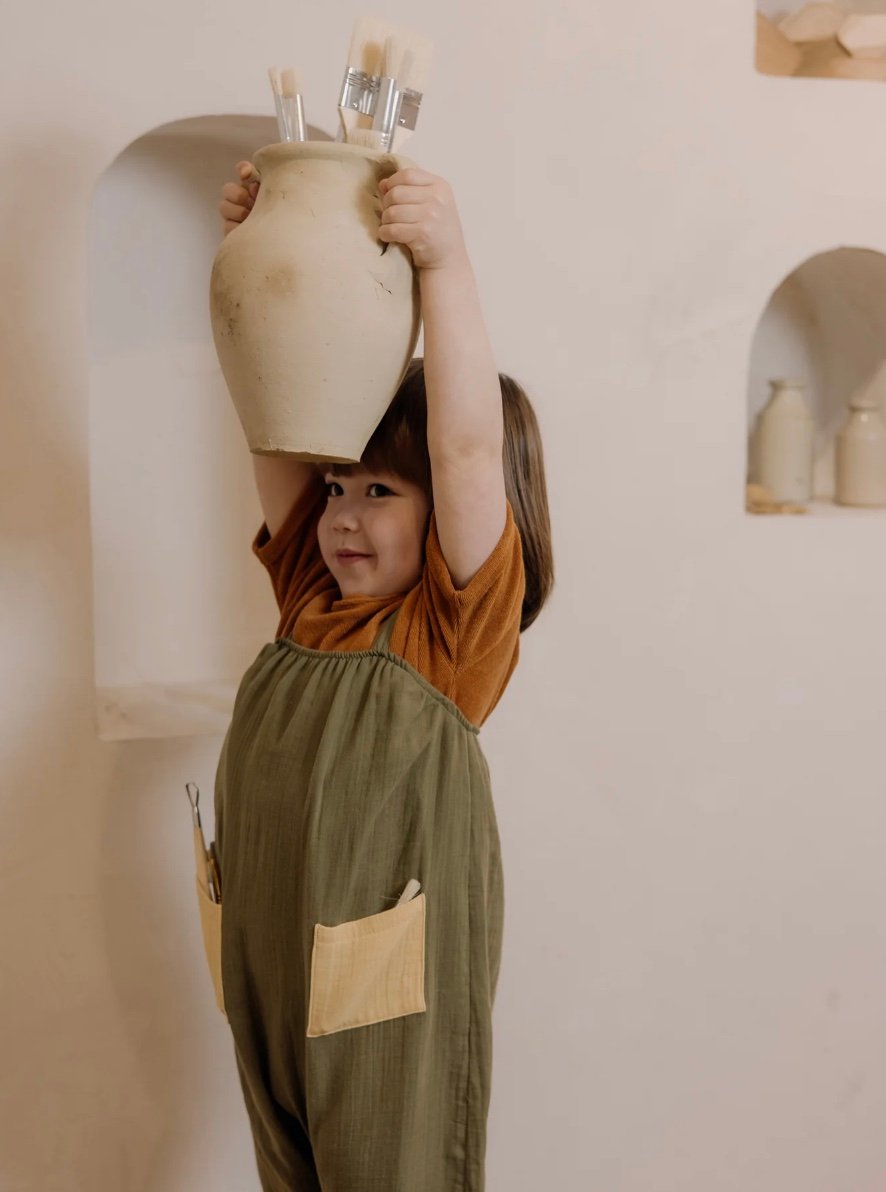 organic zoo]【LAST1！！】Olive Artisan Jumpsuit |