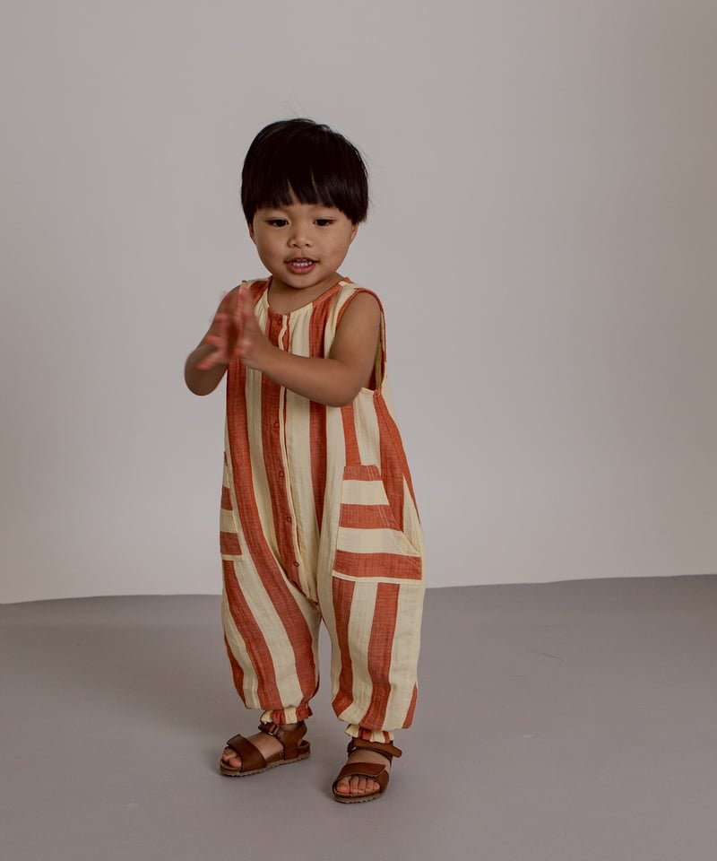 organic zoo ストライプセットアップ ORGANIC ZOO]【残りわずか！】Tomato Stripes Jumpsuit |