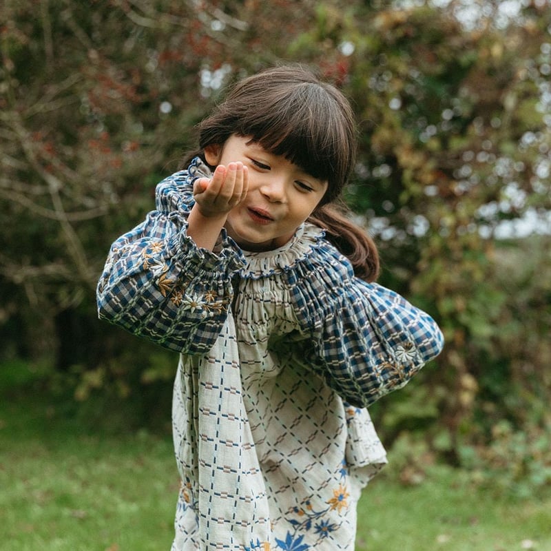 lali kids TULIP DRESS ワンピース　8y Lali Kids]【再入荷！！】Tulip Dress | Double-Sided Ya