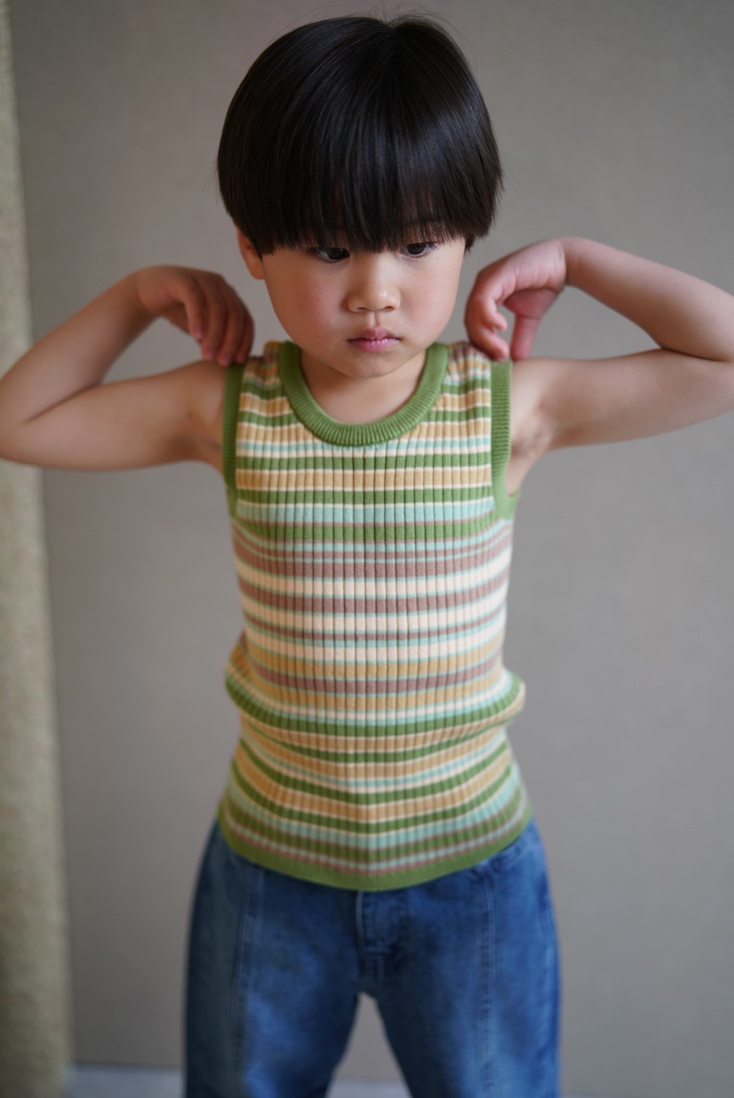 MABLI] SOLVA VEST | MEADOW STRIPE | RonRon bab