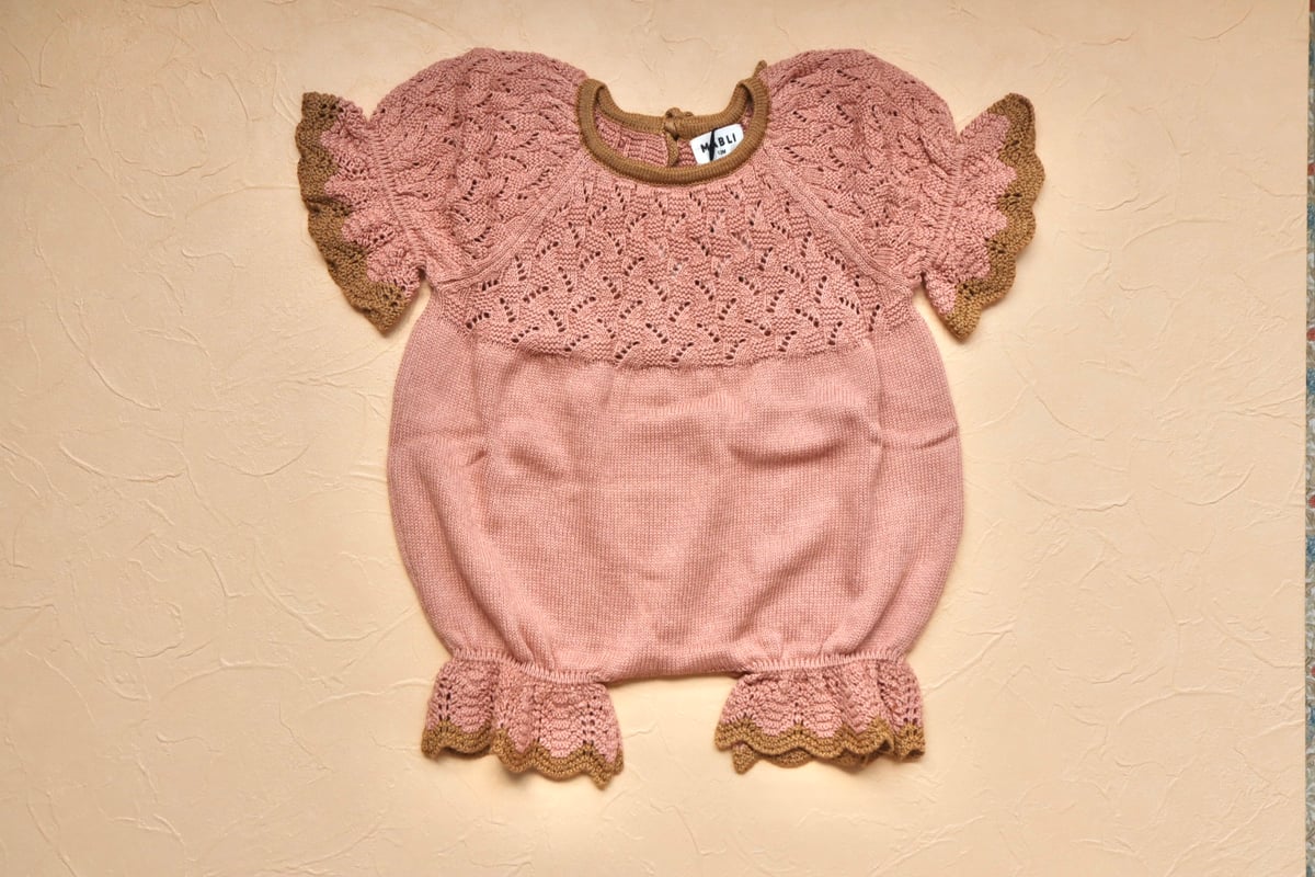 ロンパース・カバーオール mabli awena romper. bonnet MABLI] AWENA ROMPER| PINK EARTH | RonRon baby