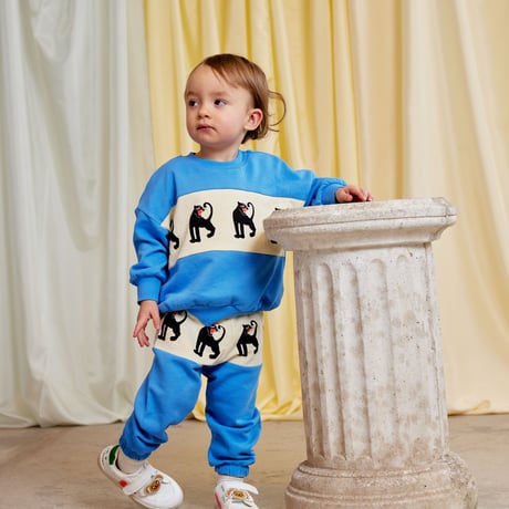 [mini rodini] Panther panel sweatshirt | Blue