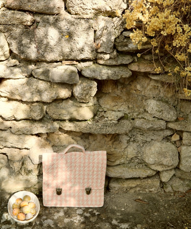 BONJOUR DIARY] Quilted school bag | Pink vic