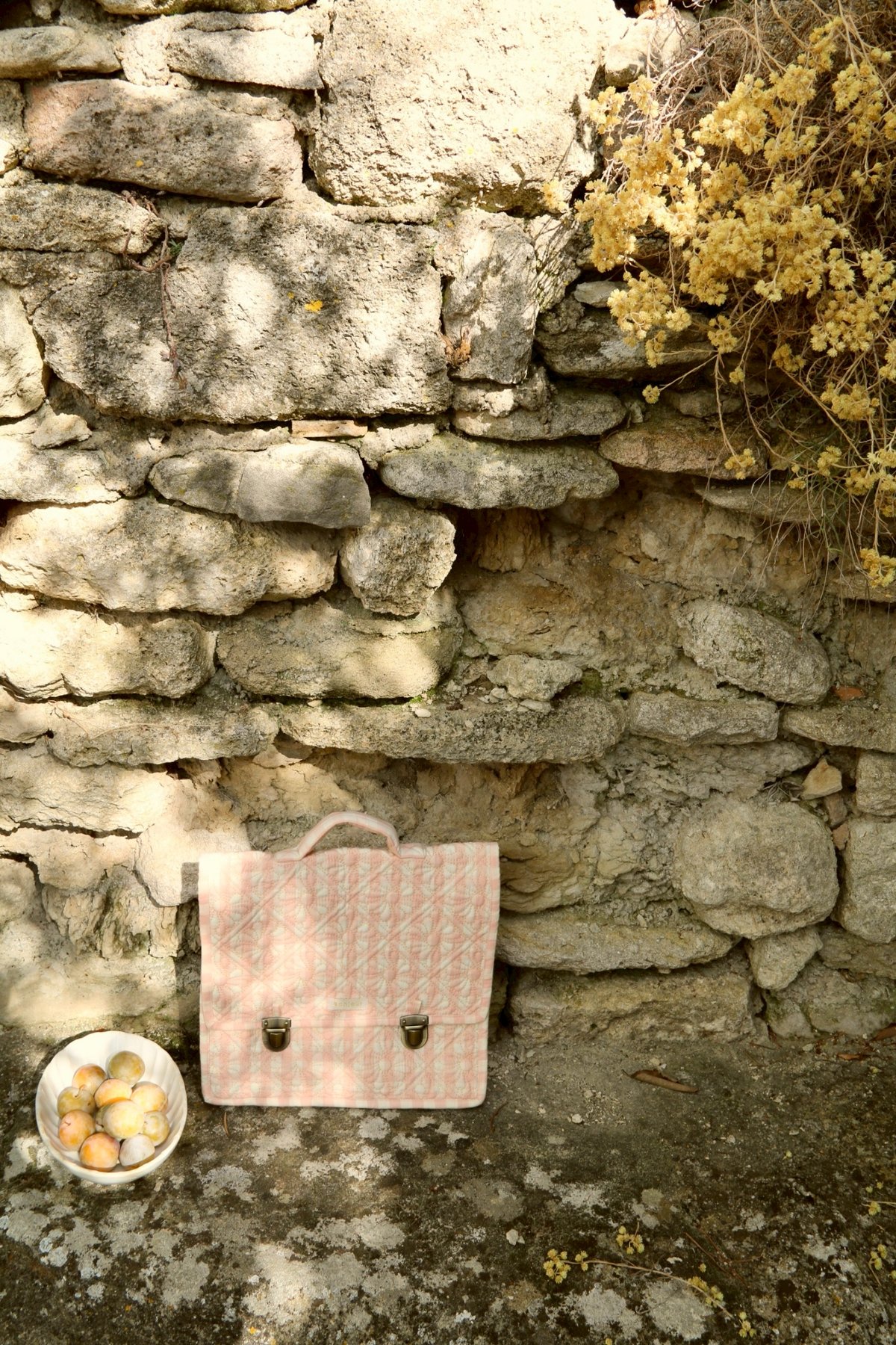 BONJOUR DIARY] Quilted school bag | Pink vic