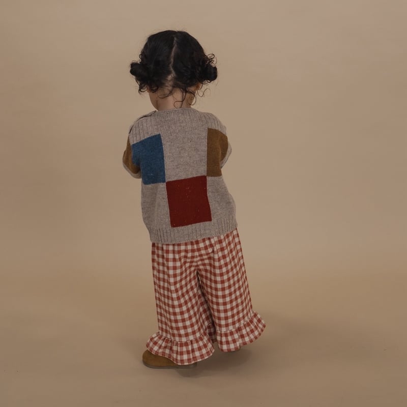 ORGANIC ZOO] Paprika Gingham Frill Culottes