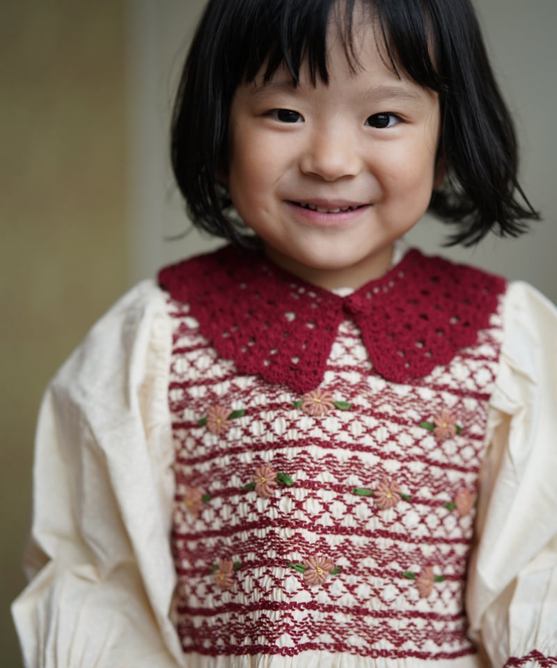 BONJOUR DIARY] HANDSMOCK BLOUSE WITH REMOVABL