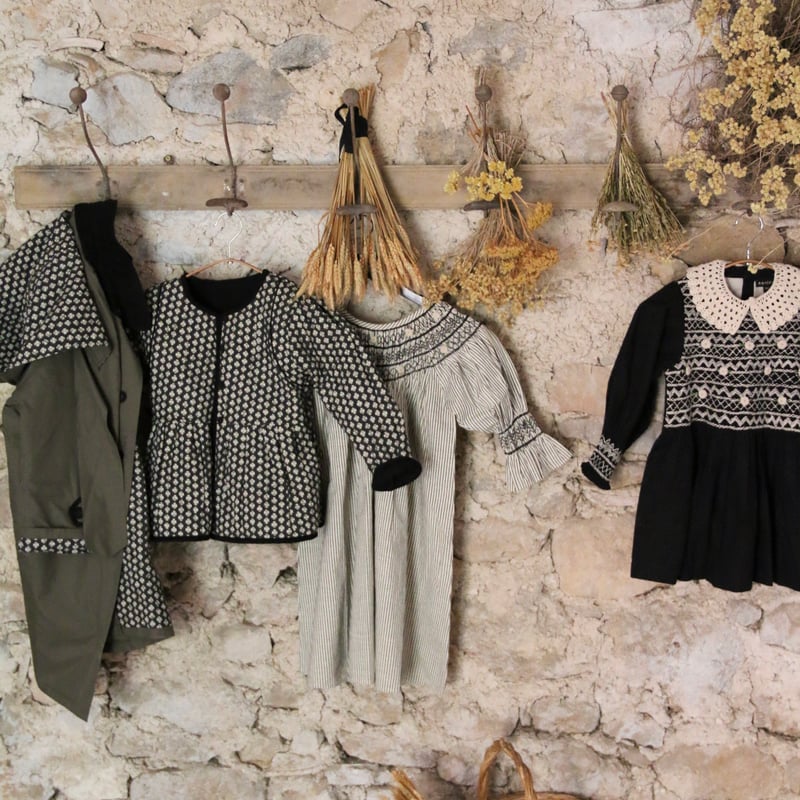 トップス Bonjour diary handsmock blouse 8y BONJOUR DIARY] HANDSMOCK BLOUSE WITH REMOVABL