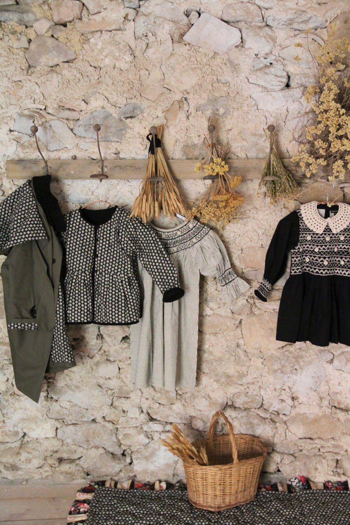 トップス Bonjour diary handsmock blouse 8y BONJOUR DIARY] HANDSMOCK BLOUSE WITH REMOVABL