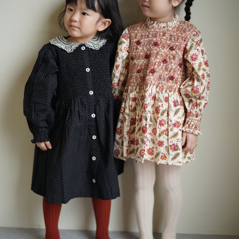 Bonjour Diary ワンピースとヘアクリップ　4y Bonjour Diary ワンピースとヘアクリップ 4y Bonjour Diary