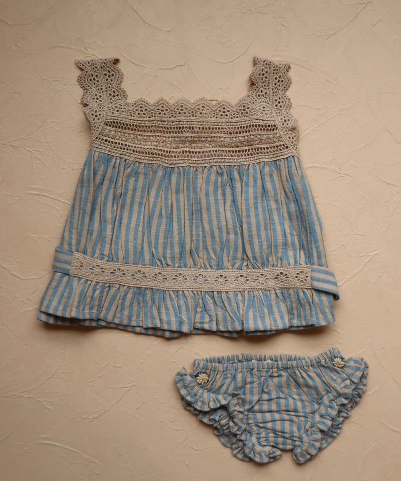 BONJOUR DIARY] Set - top & panty | Blue trans