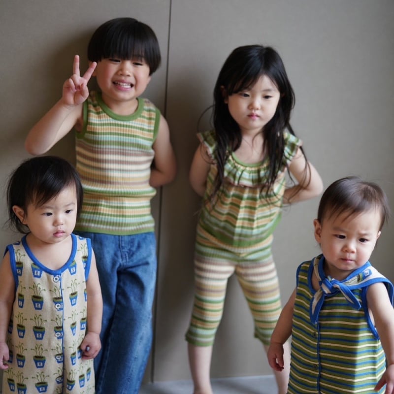 MABLI]【LAST1！！】DECK ROMPER | CLOVER STRIPE |