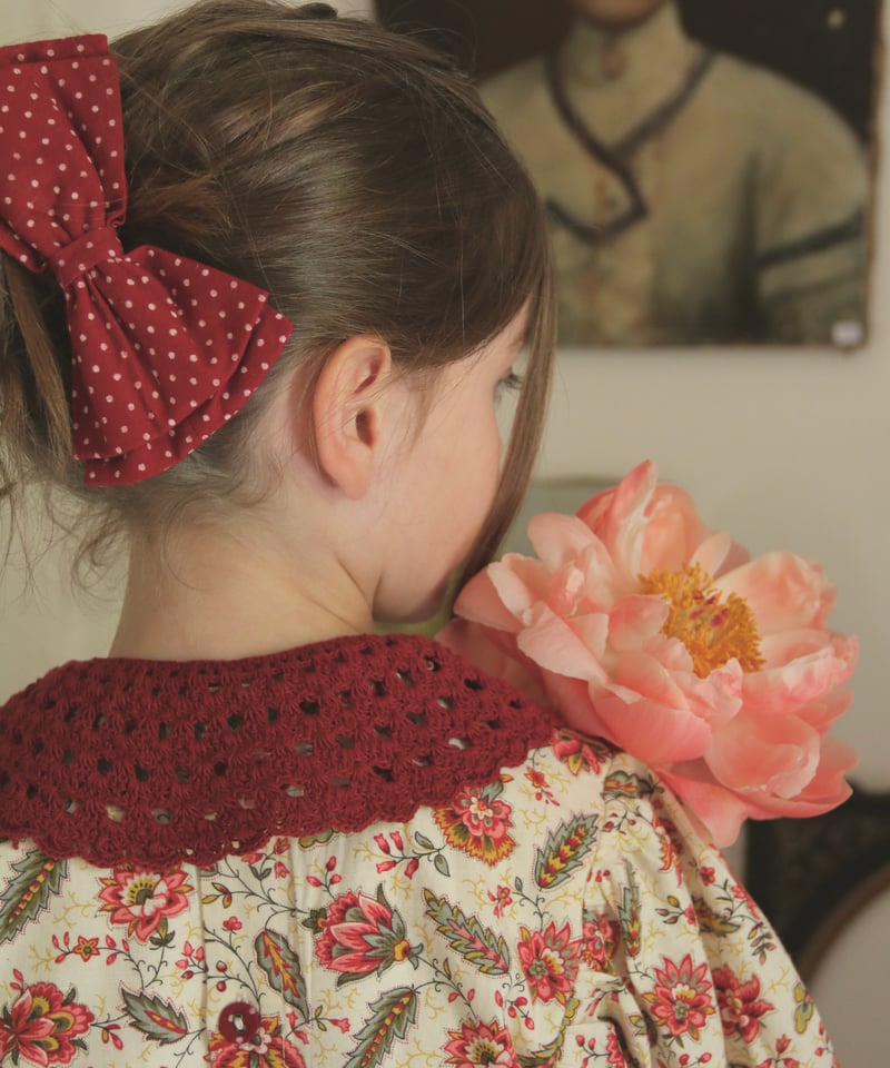 BONJOUR DIARY]【残りわずか！】HANDSMOCK BLOUSE WITH RE