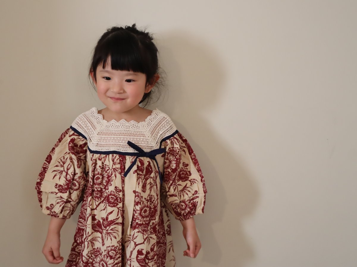 BONJOUR DIARY] Princess dress | Bird print- l