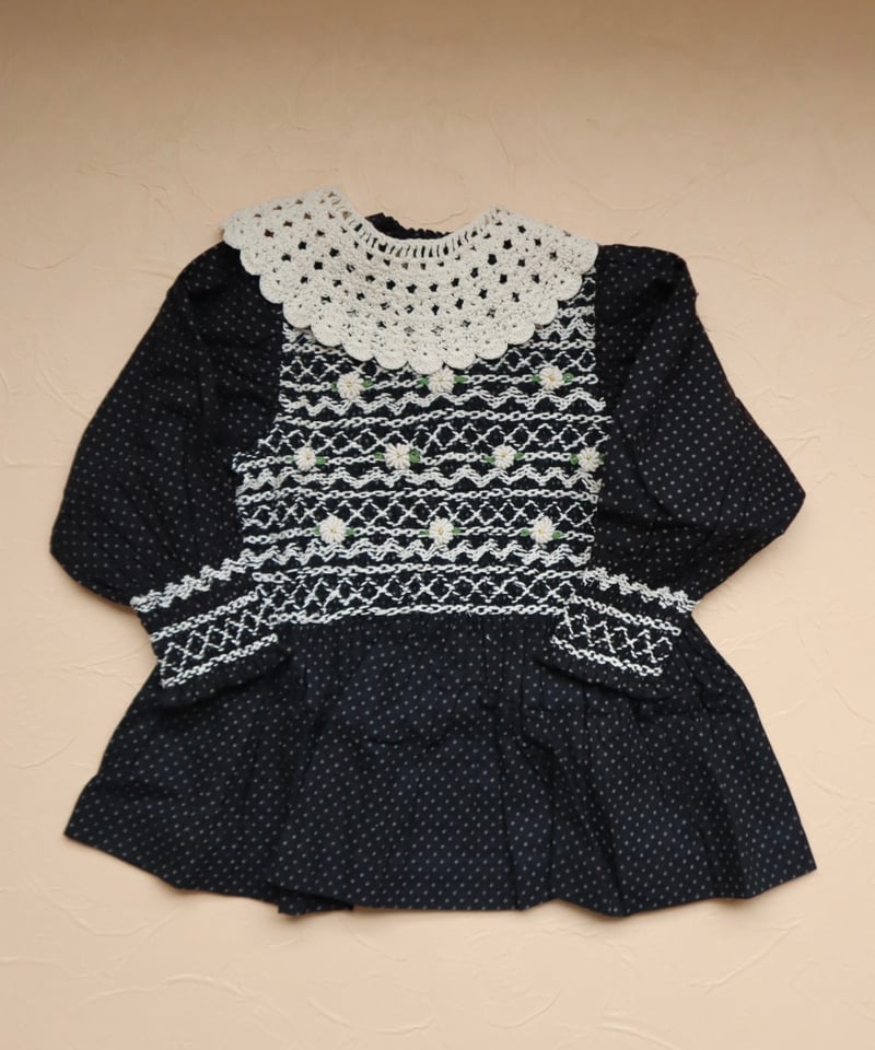 BONJOUR DIARY]【残りわずか！】HANDSMOCK BLOUSE WITH RE