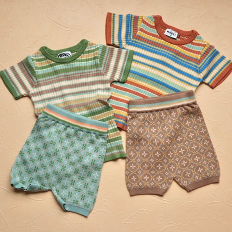 [MABLI]【残りわずか！】SOLVA TEE | MEADOW STRIPE