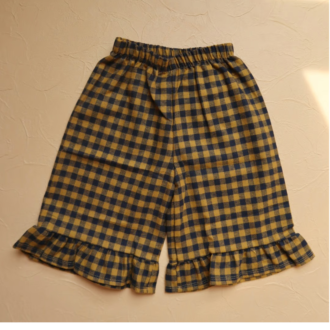 ボトムス organic zoo Gingham Frill Culottes Paprika Gingham Frill Culottes | Organic Zoo