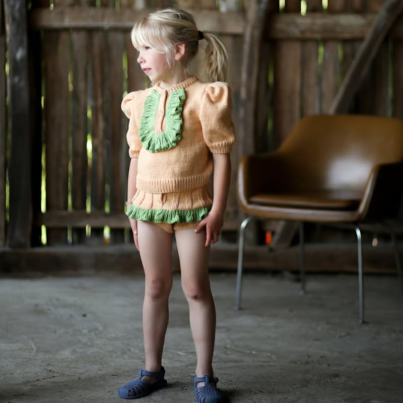 Kalinka] Stella Shorts | Marigold/Forest | RonRon