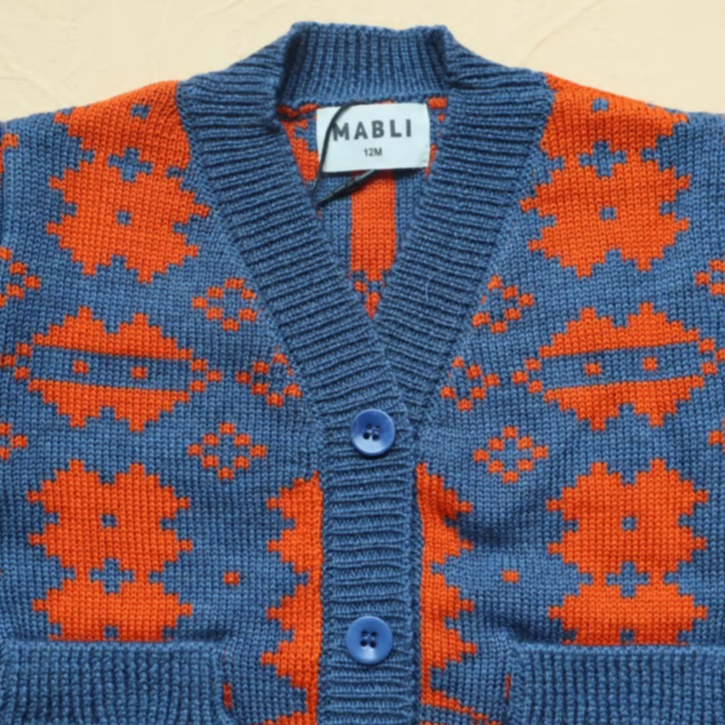 MABLI] ERYRI CARDIGAN | DENIM / PUMPKIN | RonR