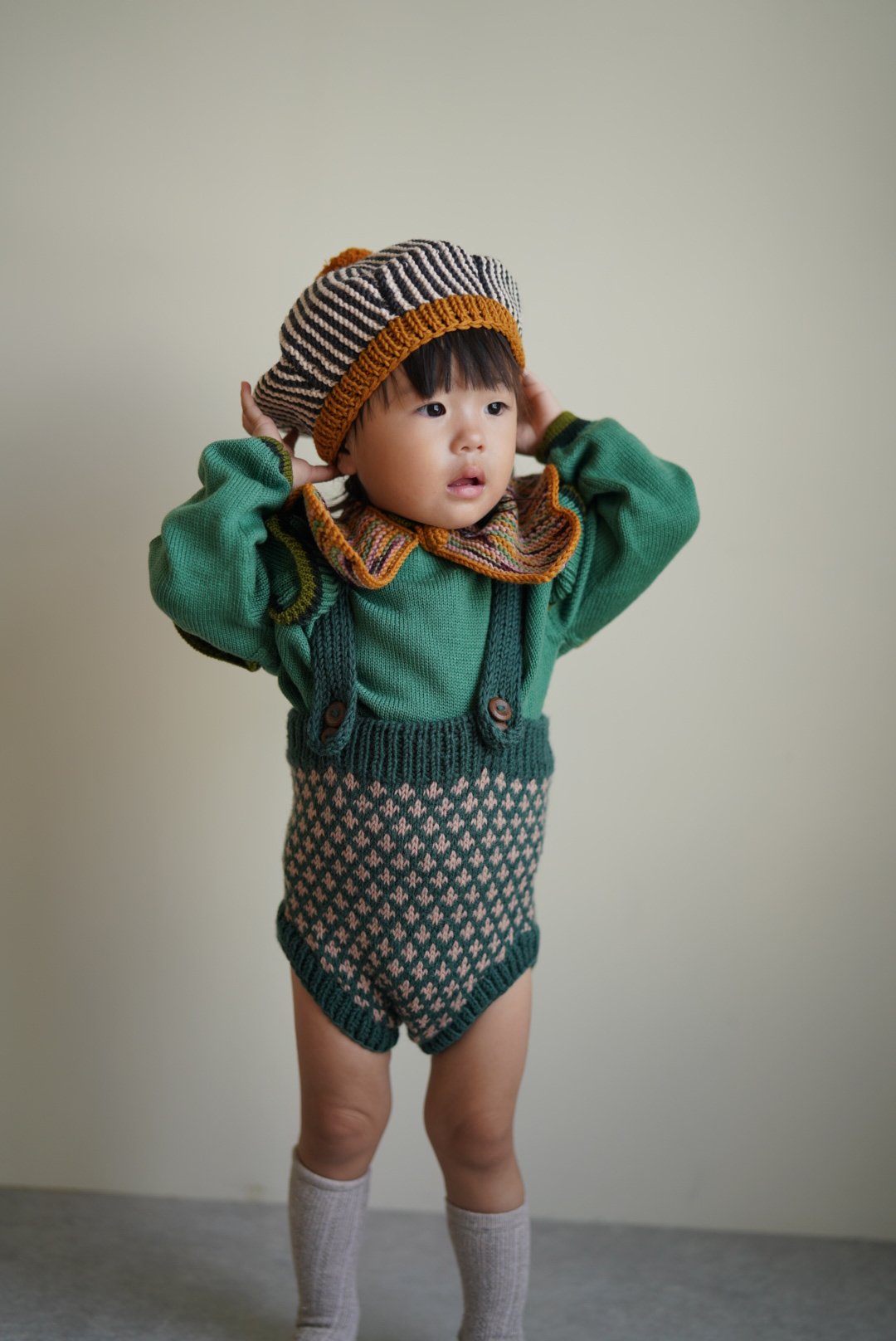 Kalinka Kids カリンカキッズ Kalina Beret ベレー帽 Kalinka] Divna Beret | Chacoral/Caramel | RonR