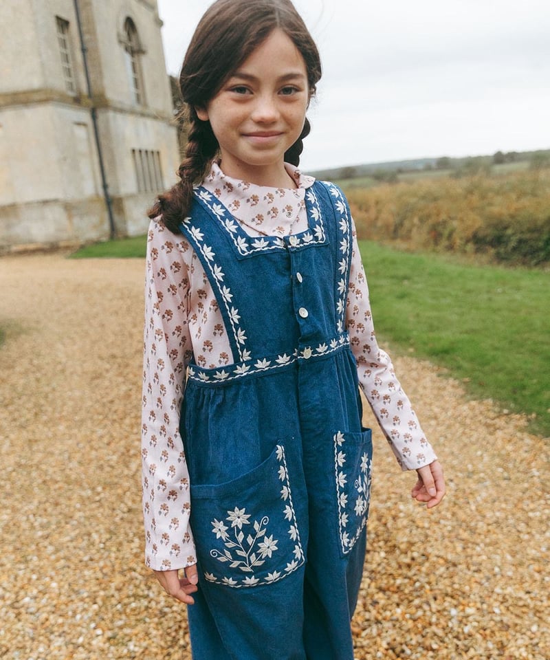 Lali Kids]【残りわずか！】Clara Romper | Bijou Blue Em