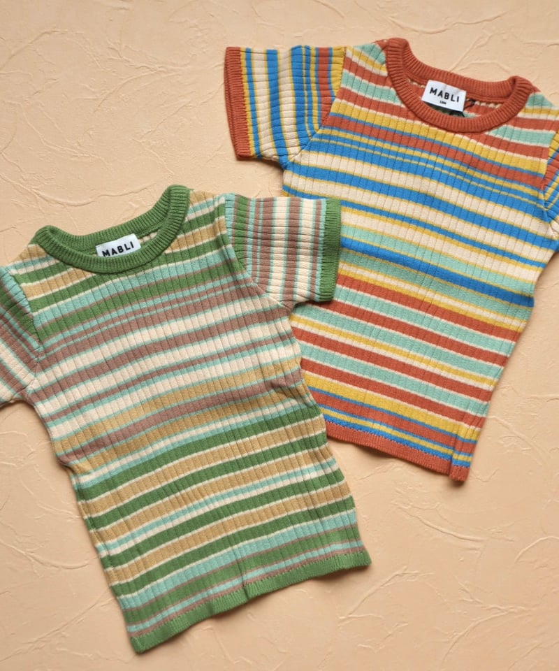 ボトムス mabli 25ss meadow stripe pants & necktie MABLI]【LAST1！！】SOLVA TEE | MEADOW STRIPE | Ron