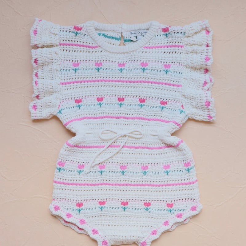 Bebe Organic] Paloma Romper | Tulip Crochet TL