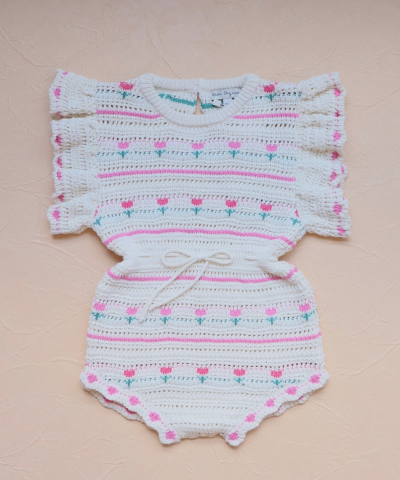 Bebe Organic] Paloma Romper | Tulip Crochet TL