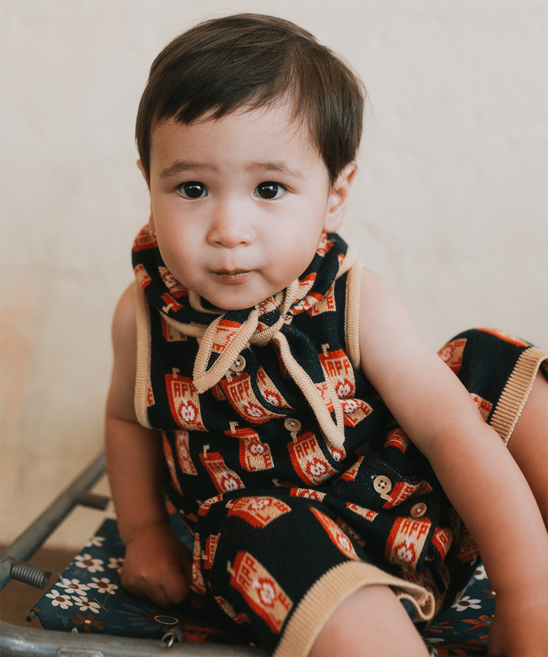 MABLI]【残りわずか！】JUICE BOX ROMPER | RED APPLE | R