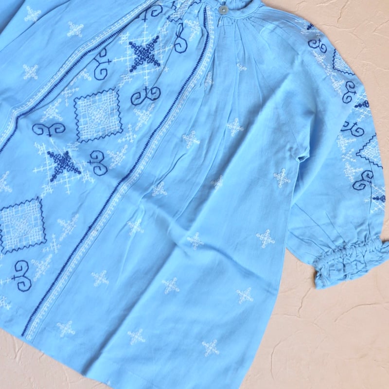 Lali Kids] Crocus Dress | Airy Blue Linen | Ro