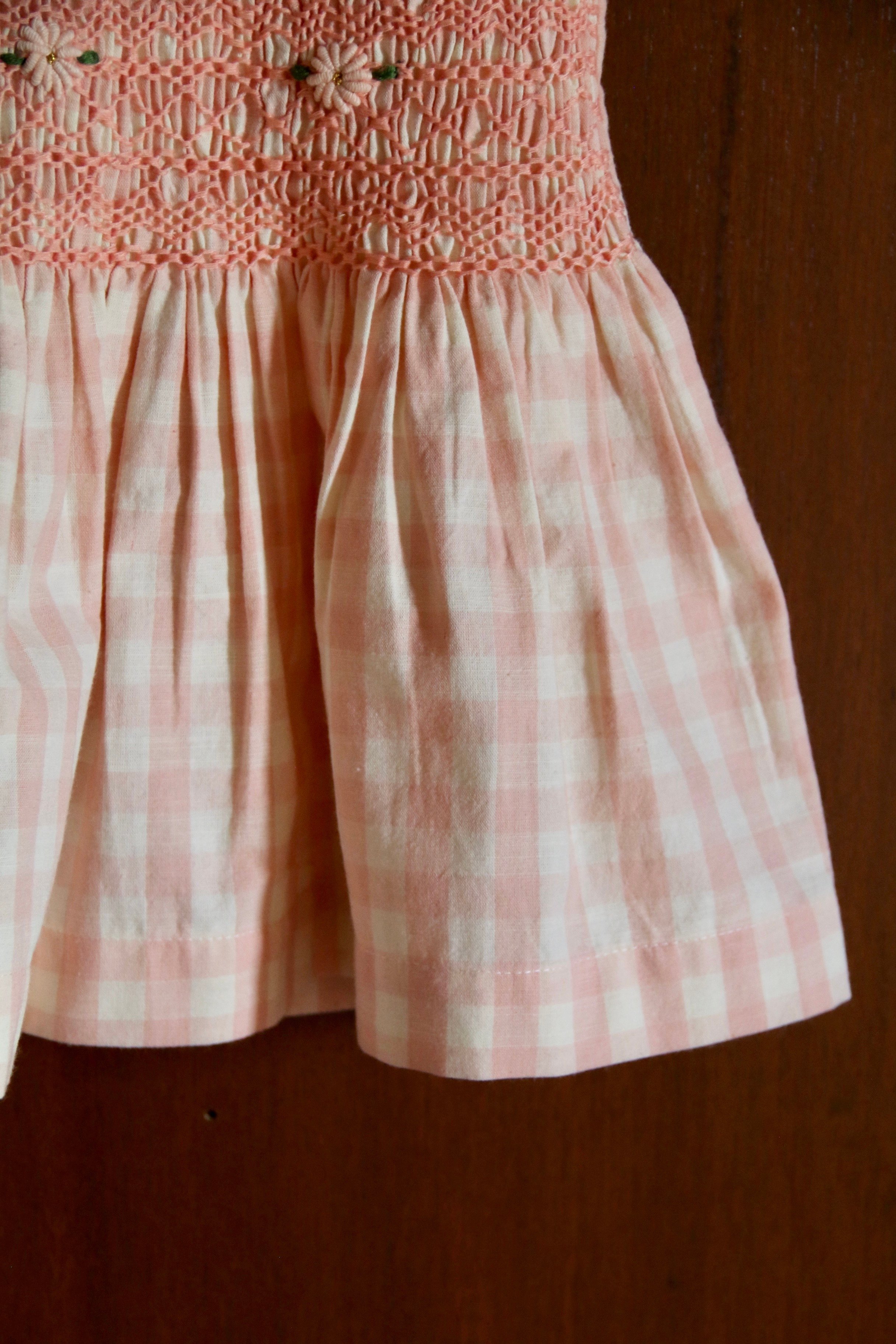 BONJOUR DIARY] Handsmocks blouse | Pink vichy