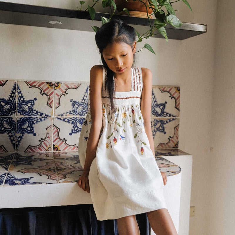 Lali Kids]【残りわずか！】Siena Dress | Opaline Silk |