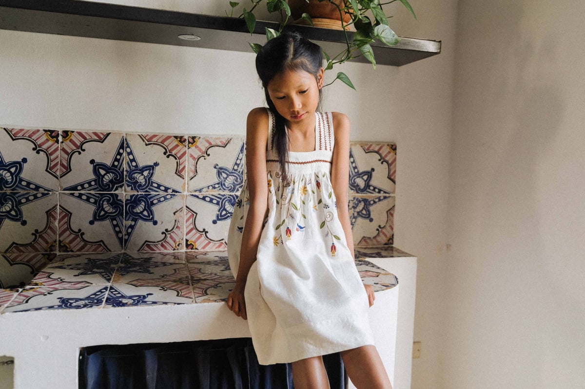 Lali Kids]【残りわずか！】Siena Dress | Opaline Silk |