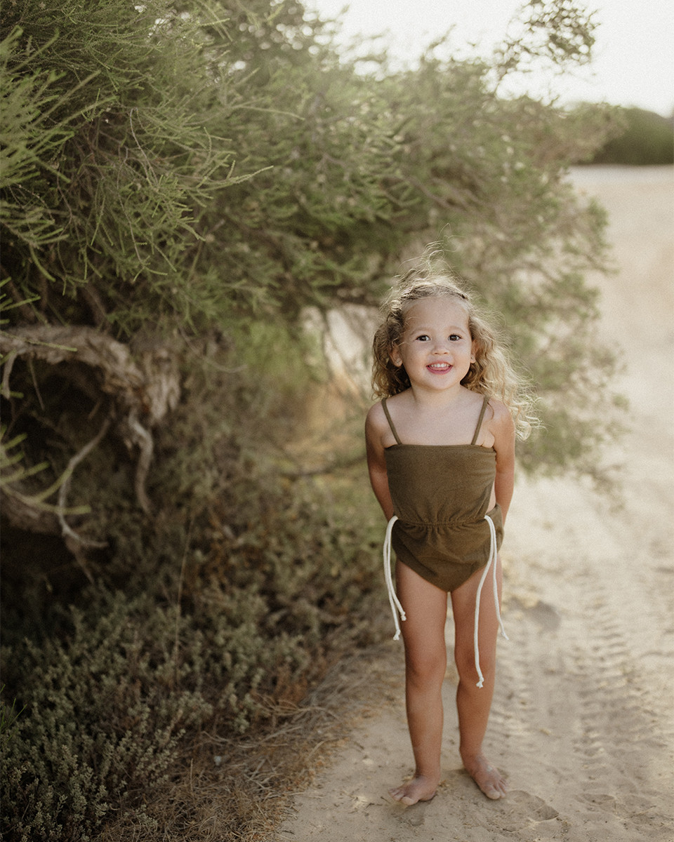 son and daughter] Loren Romper | Brown | RonRo